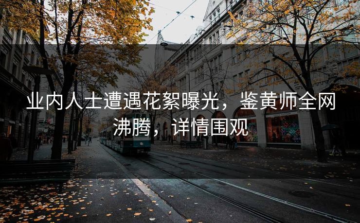 业内人士遭遇花絮曝光，鉴黄师全网沸腾，详情围观