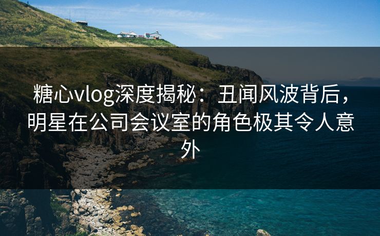 糖心vlog深度揭秘：丑闻风波背后，明星在公司会议室的角色极其令人意外
