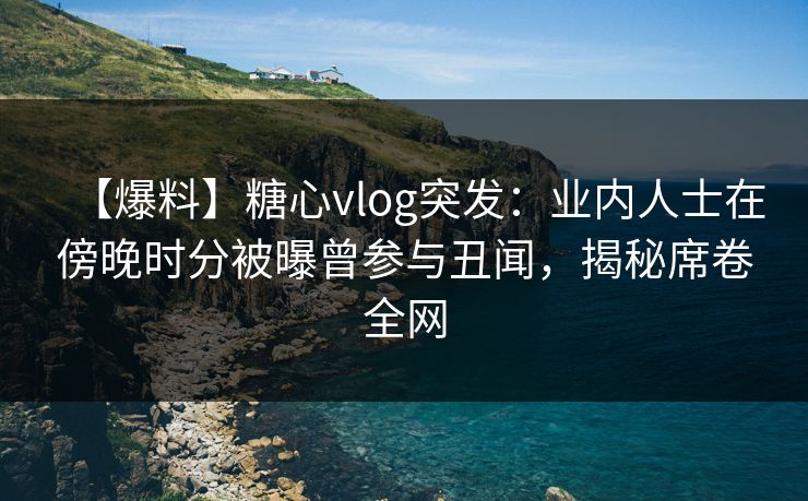 【爆料】糖心vlog突发：业内人士在傍晚时分被曝曾参与丑闻，揭秘席卷全网
